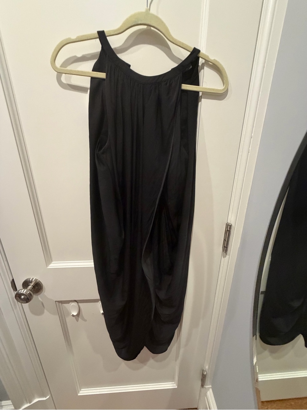 Armani Exchange Black Sleeveless Draped Jumpsuit